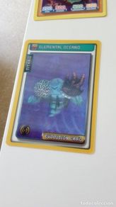 Trading cards: CAJ-23D32 CROMO FICHA PANINI INVIZIMALS ELEMENTAL OCEANO TITANIO